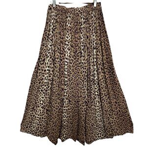 The Avenue Y2K Leopard Print Boho Crinkle Skirt VTG